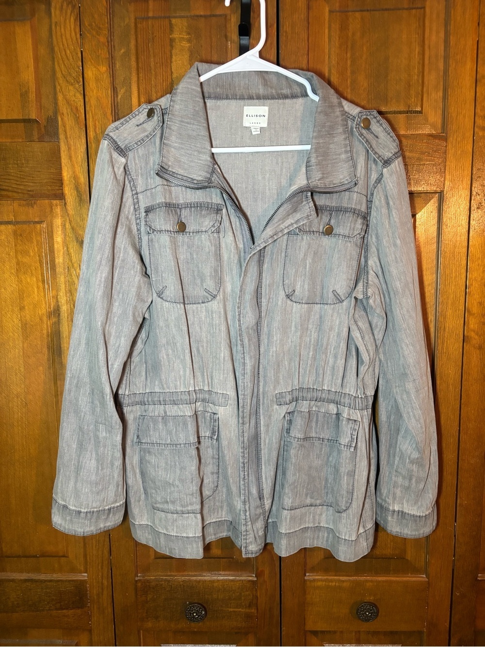 Ellison Gray Utility Jacket with Epaulets